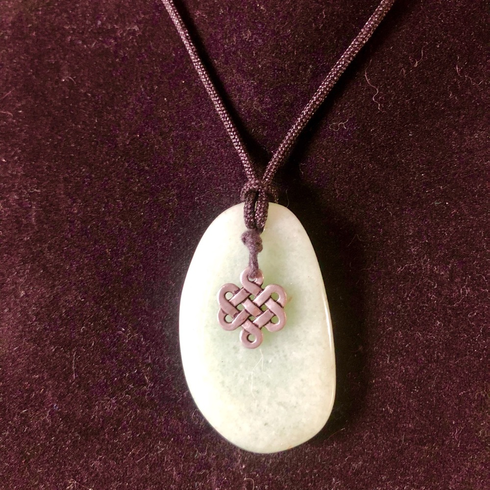 Aventurine Necklace on long black cord